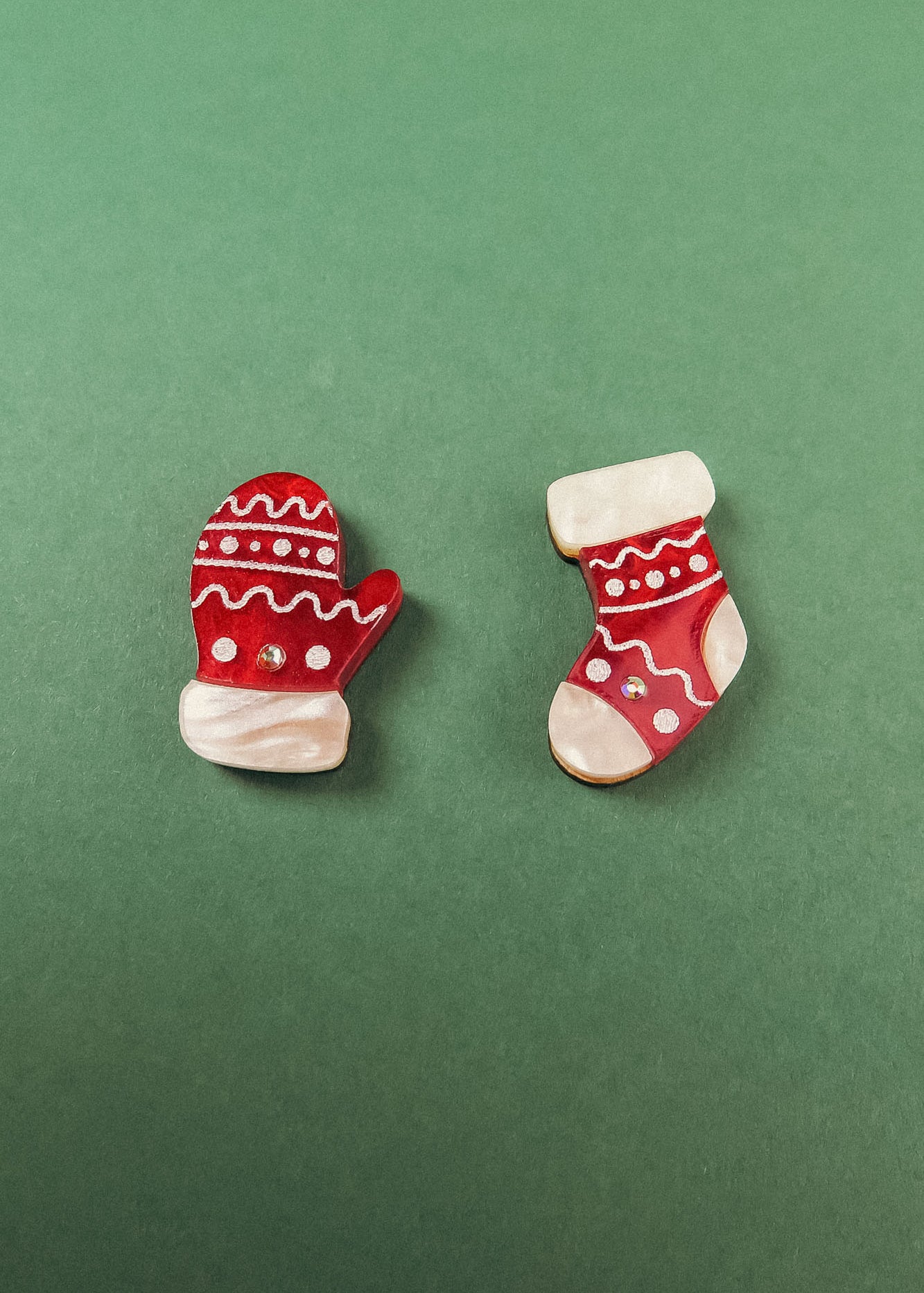 Christmas Knitted Studs - DORUZOVA